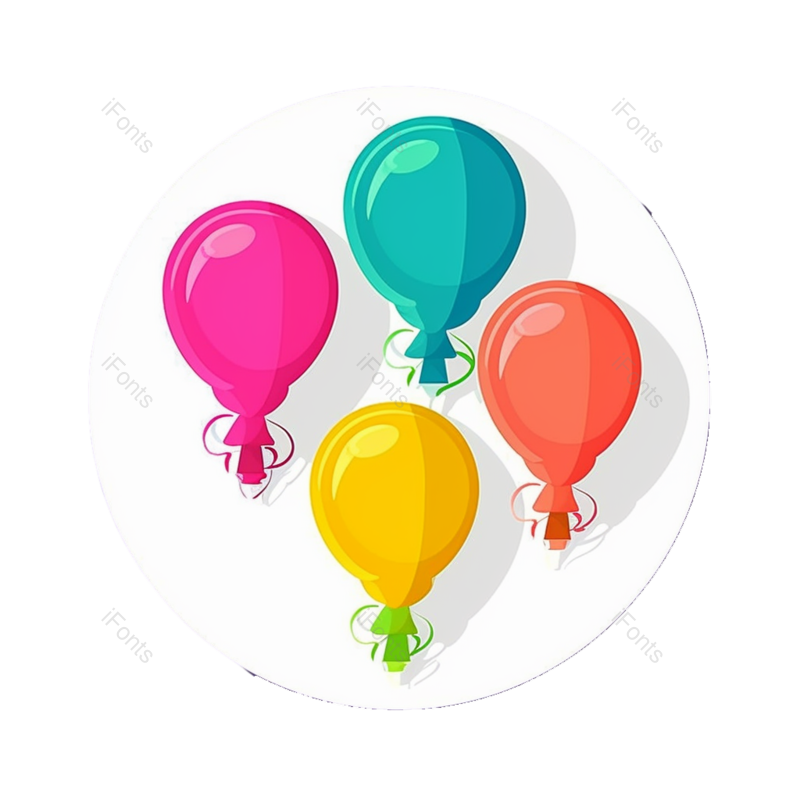 传统节日图片,气球元素,绿色PNG,生日免抠素材